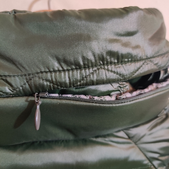 RAINFOREST Women's Emerald Green Down Full Zip Up Insulated Hood Puffer Jacket S - Picture 8 of 12